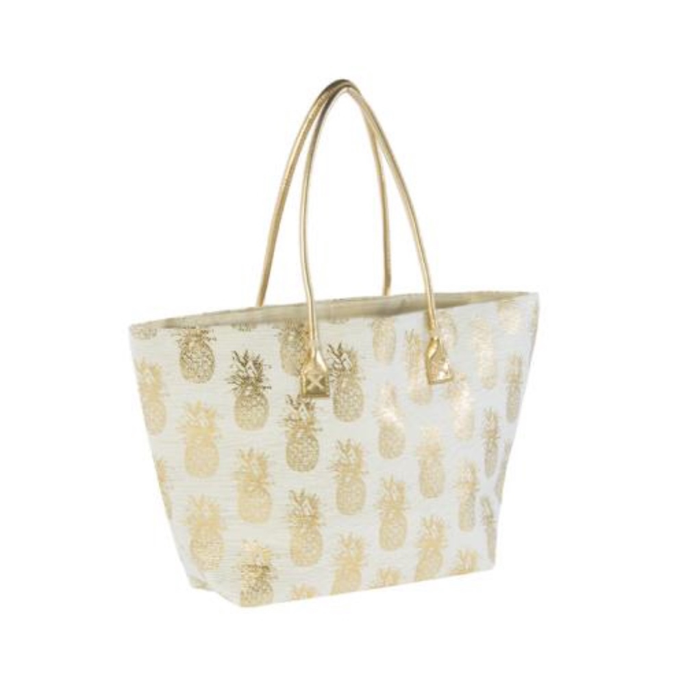 RESTOCK - Gold Foil Pineapple Tote